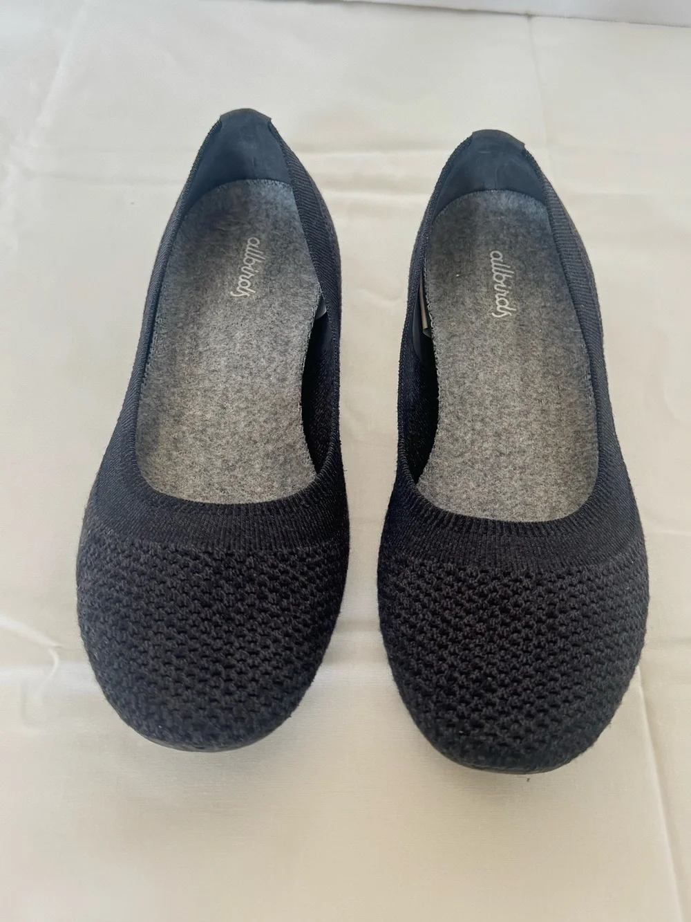 allbirds Women's Dark Grey Knit Ballet Flats Size 8.5